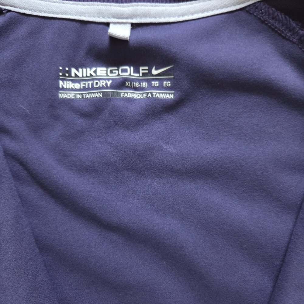 Nike Golf Women’s Full Zip Mockneck Track Jacket XL (16-18) Purple Zip Pockets - Picture 6 of 7
